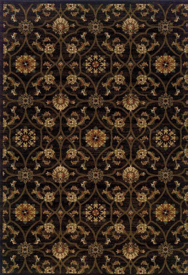 Hudson 3299B Black Brown Rug