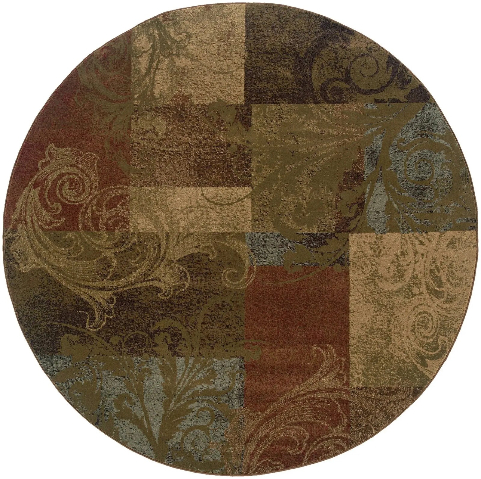 Hudson 36G Green/ Red Rug