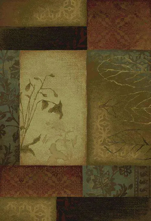 Hudson 40A Beige/ Green Rug