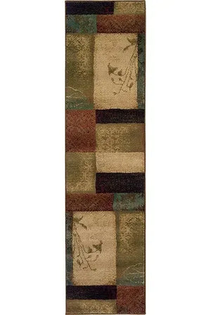 Hudson 40A Beige/ Green Rug