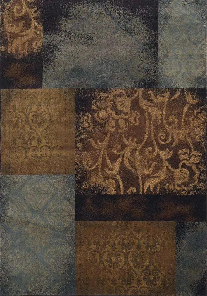 Hudson 4878B Blue/ Brown Rug