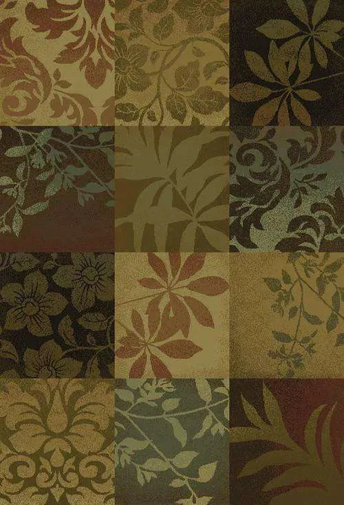 Hudson 58B Green Red Rug