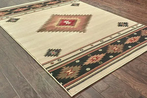 Hudson 87I Beige/ Green Rug