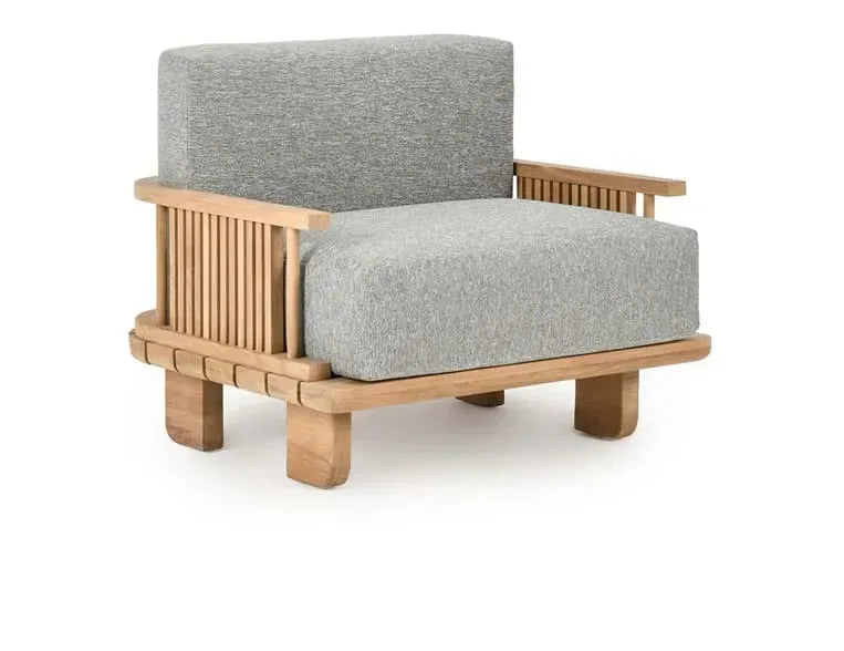 Hudson Outdoor Accent Chair Natural/Gray