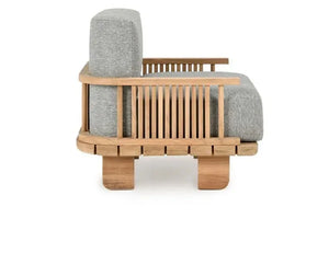Hudson Outdoor Accent Chair Natural/Gray