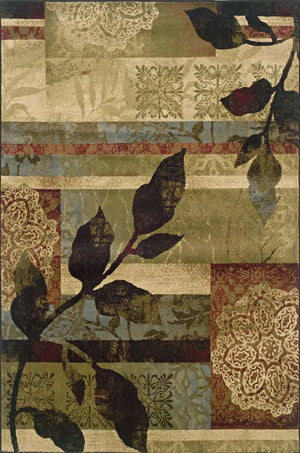 Huntington 1983A Ivory/ Green Rug