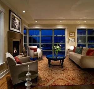 Huntley 19101 Blue Rust Rug