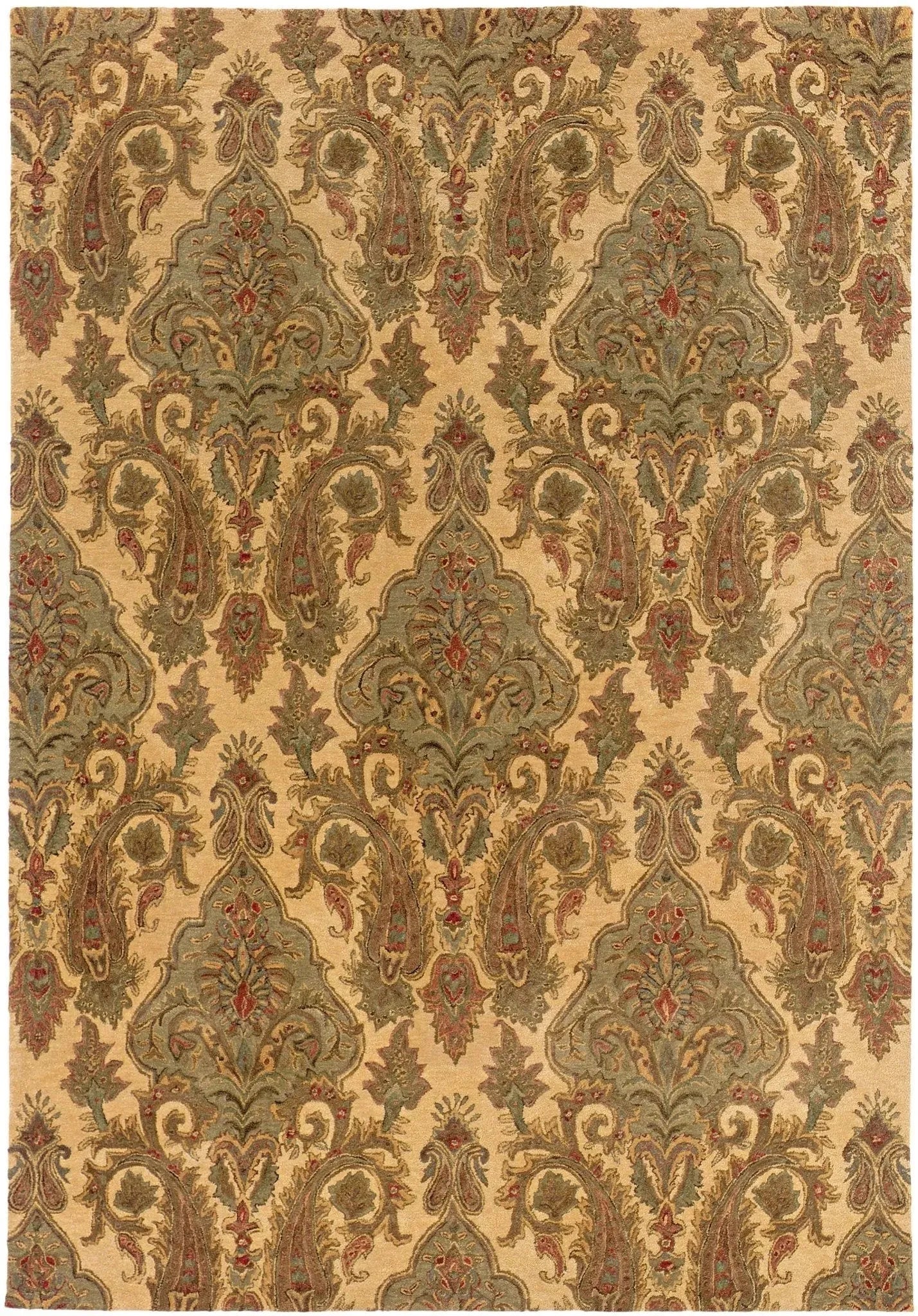 Huntley 19106 Beige Green Rug