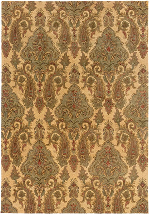 Huntley 19106 Beige Green Rug