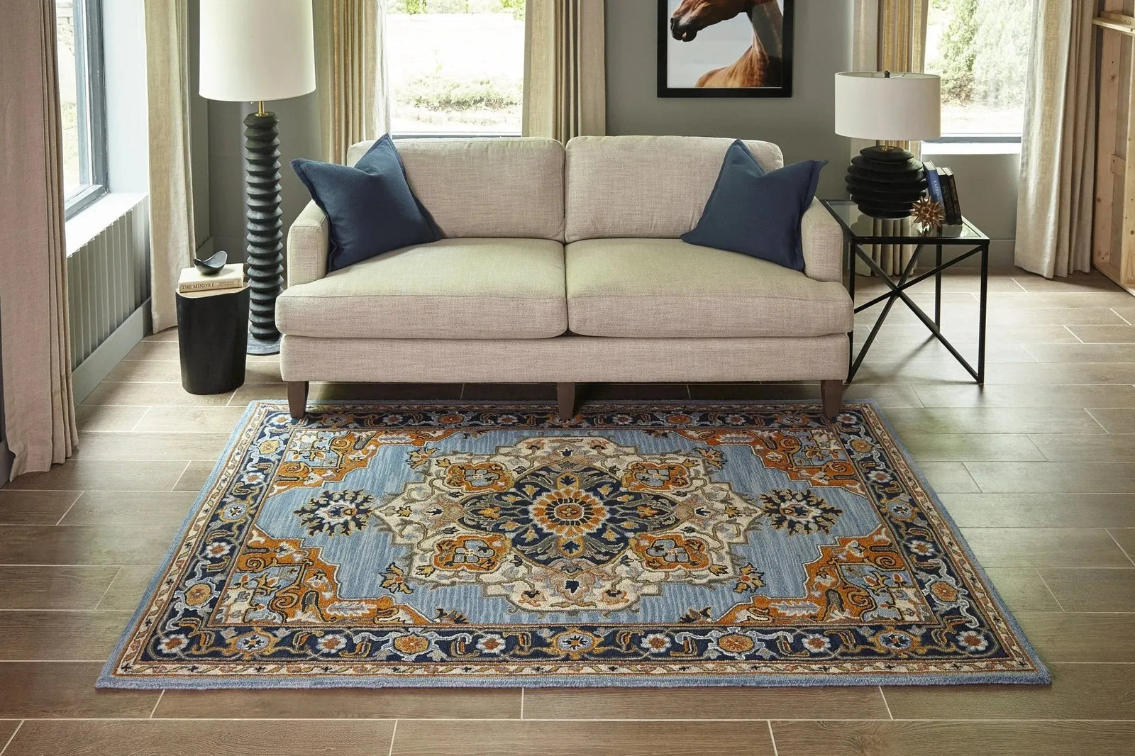 Ibiza IBI-1 Blue Rug