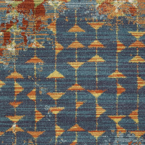 Illusions 6208 Elements Blue/Coral Rug
