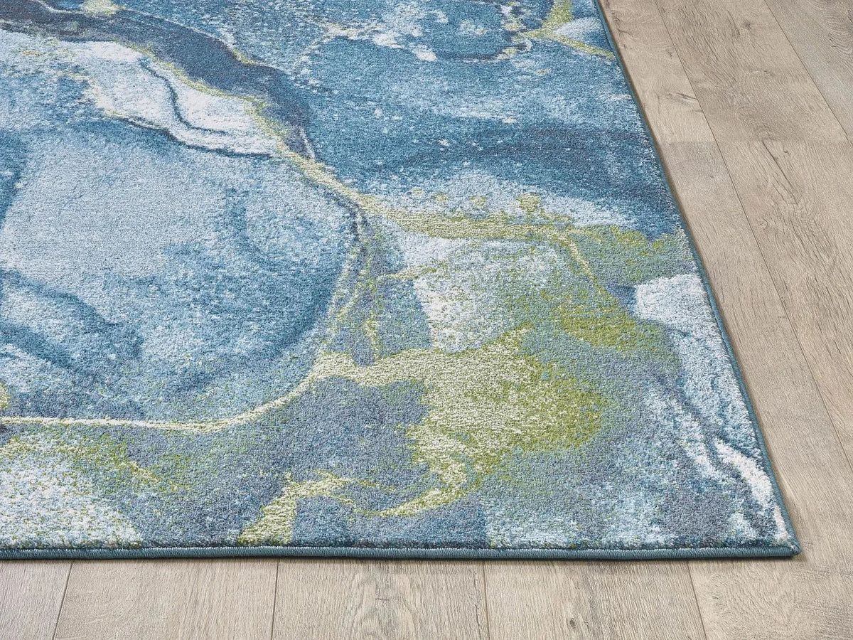Illusions 6225 Teal Stone Rug