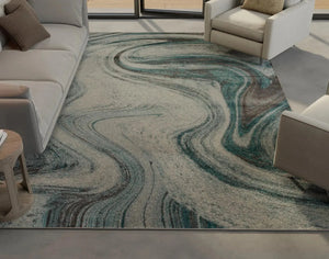 Illusions 6226 Teal Contempo Rug