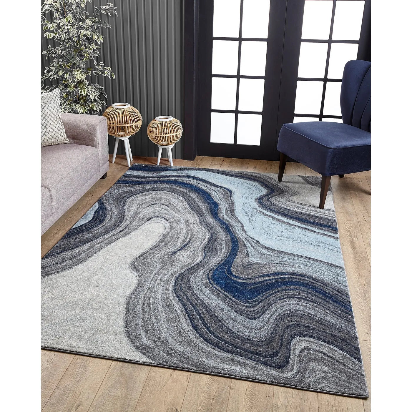 Illusions 6227 Blue/Grey Marble
