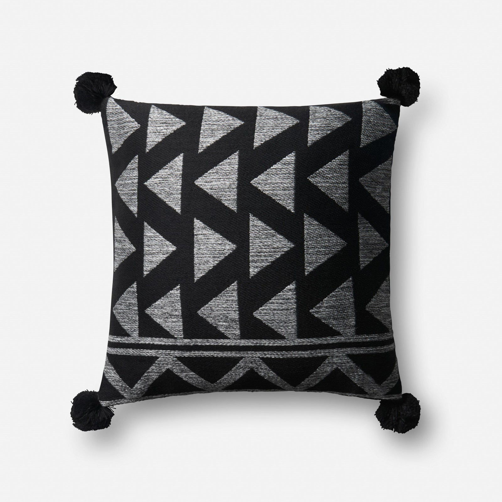 Indoor/Outdoor P0623 Black/White Pillow