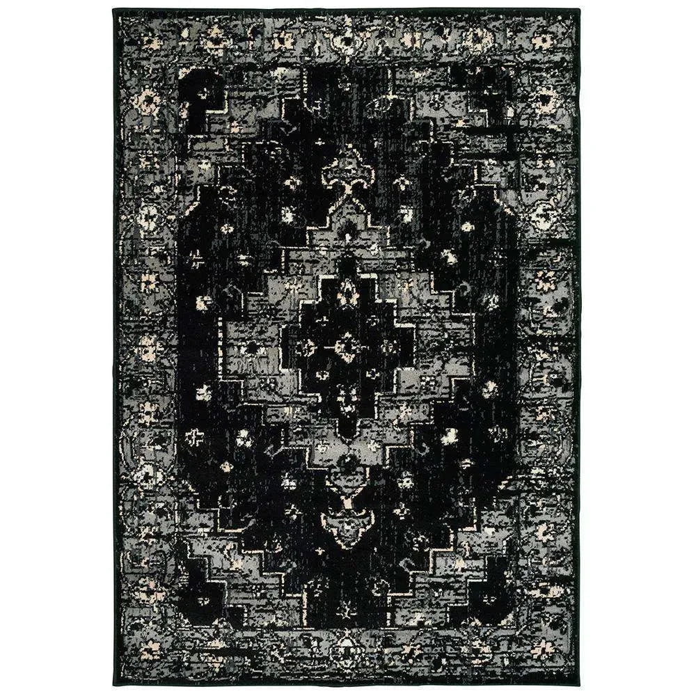 Infinity LR81308 Black Gray Rug