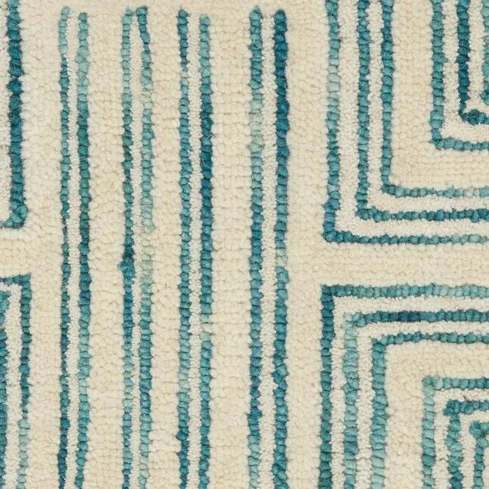 Interlock ITL06 Ivory/Turquoise Rug