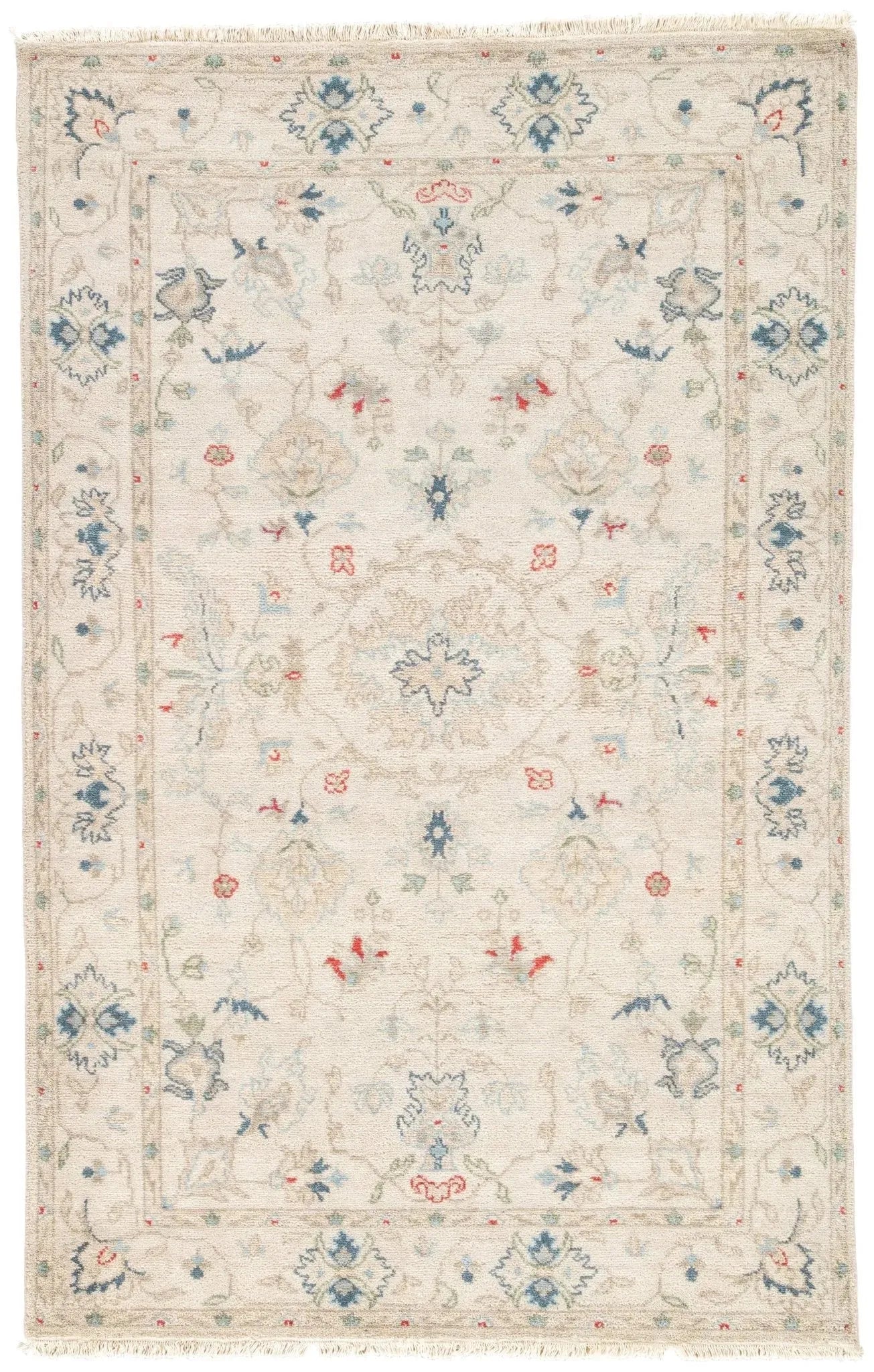 Jaipur Revival Jar01 Hacci Cream/Blue Rug