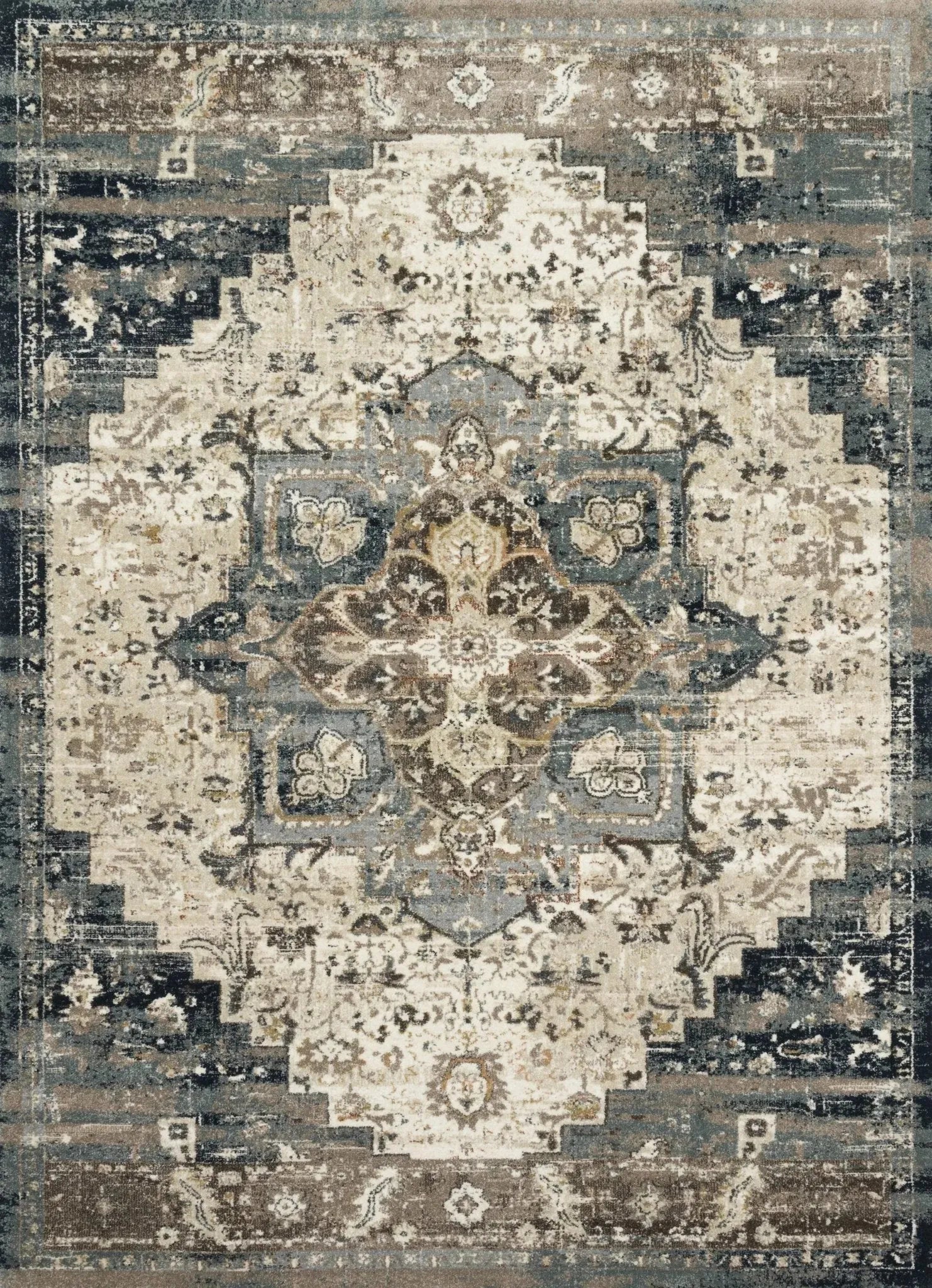 James by Magnolia Home JAE-05 Taupe/Marine Rug