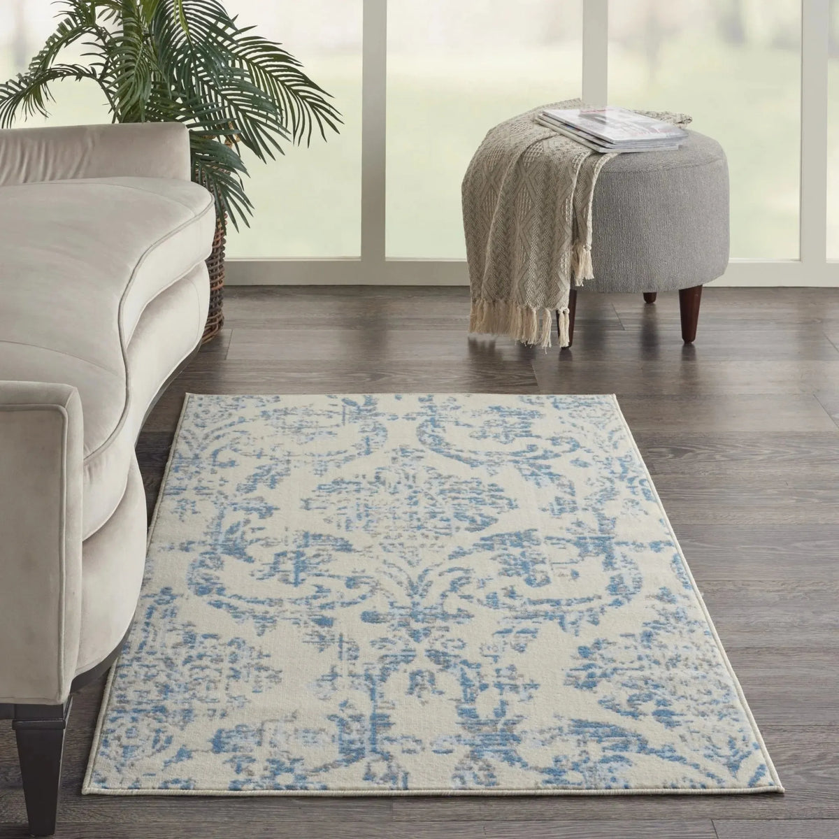 Jubilant JUB09 Ivory Blue Rug