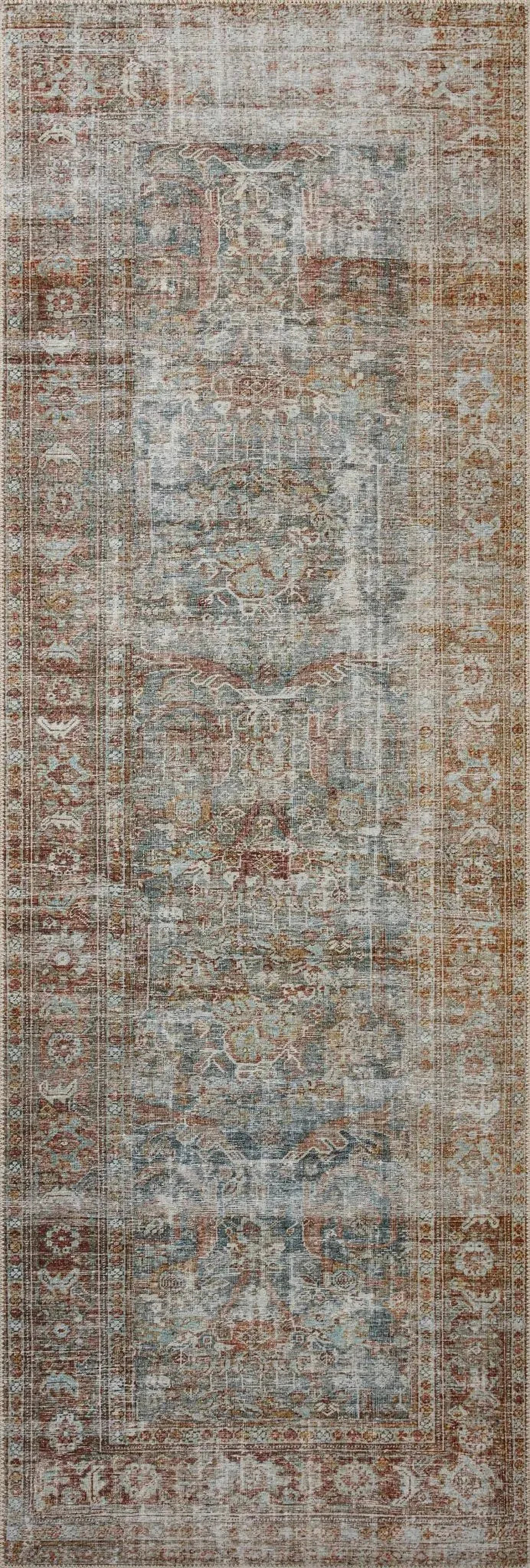 Jules By Chris Loves Julia Jul-05 Lagoon/Brick Rug