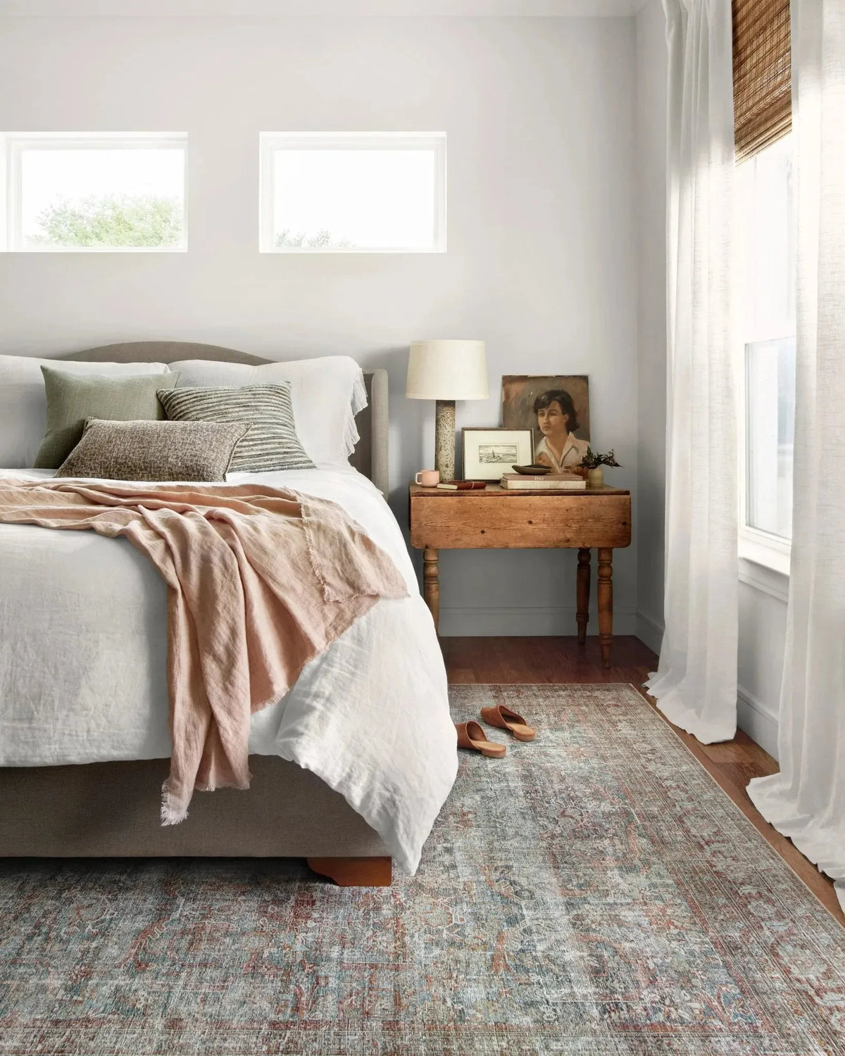 Jules By Chris Loves Julia Jul-05 Lagoon/Brick Rug