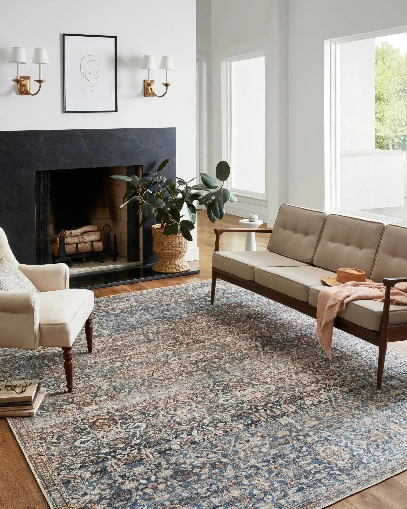 Jules By Chris Loves Julia Jul-06 Denim/Spice Rug