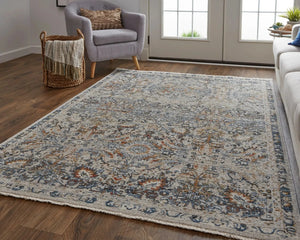 Kaia KAI39GNF Tan/Blue Rug