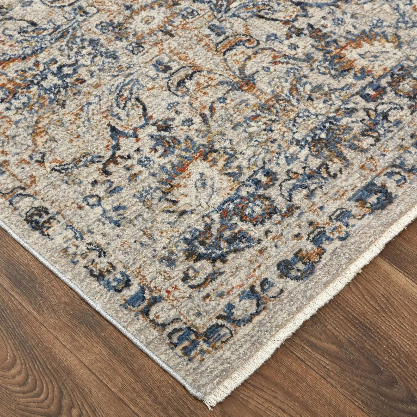 Kaia KAI39GNF Tan/Blue Rug