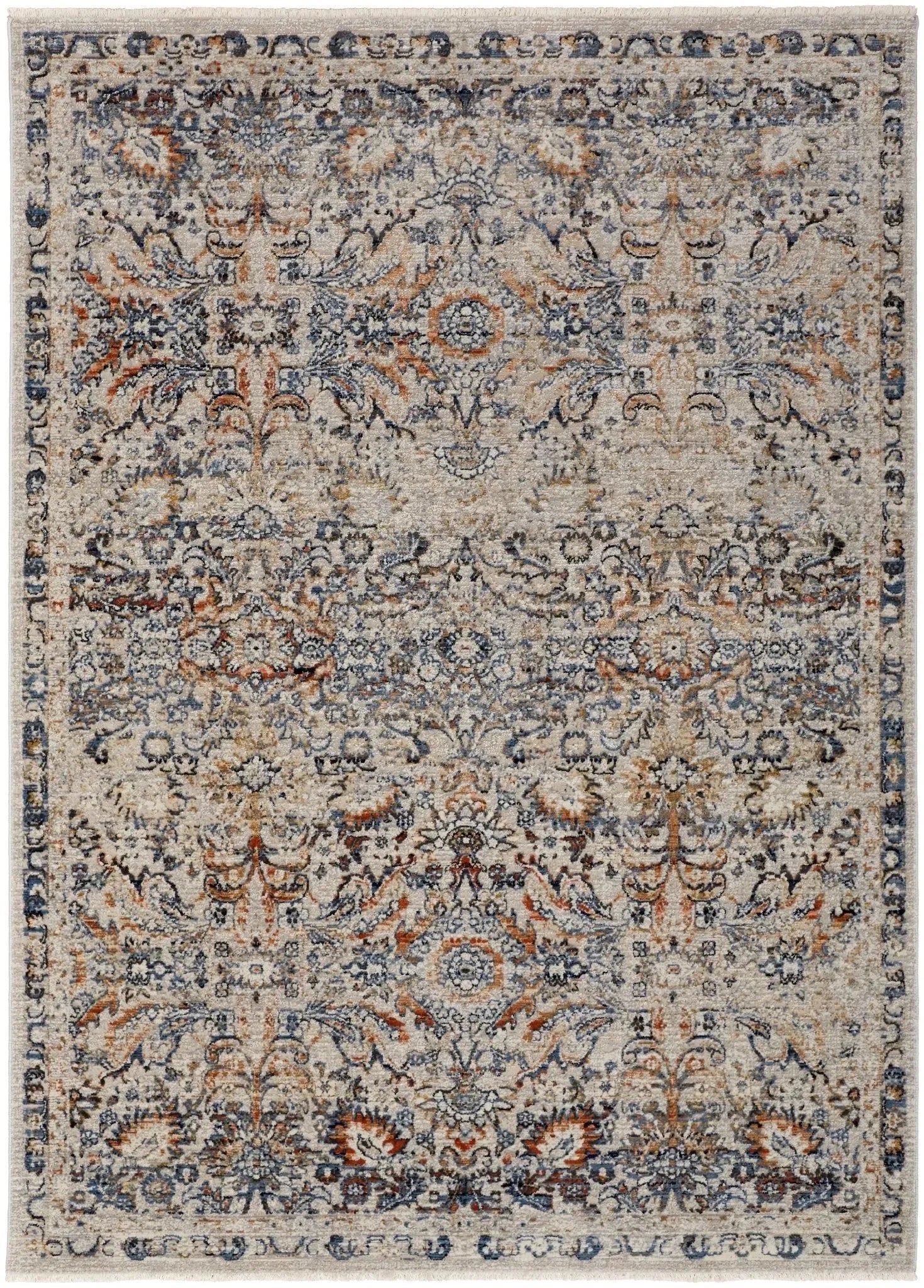 Kaia KAI39GNF Tan/Blue Rug