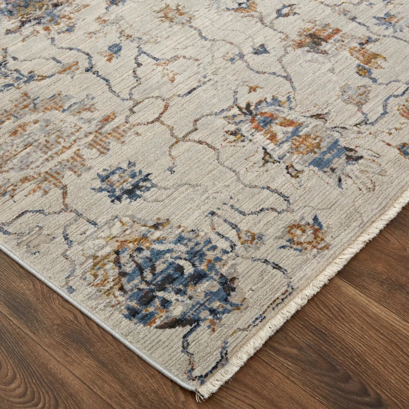Kaia KAI39GPF Ivory/Orange Rug