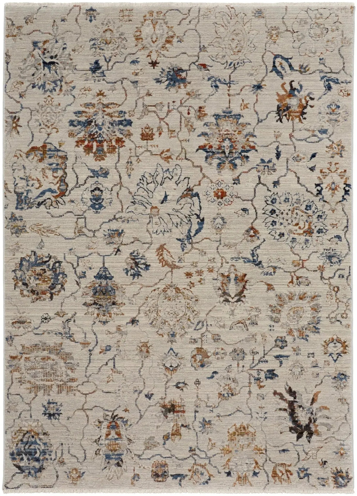 Kaia KAI39GPF Ivory/Orange Rug