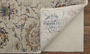 Kaia KAI39GPF Ivory/Orange Rug