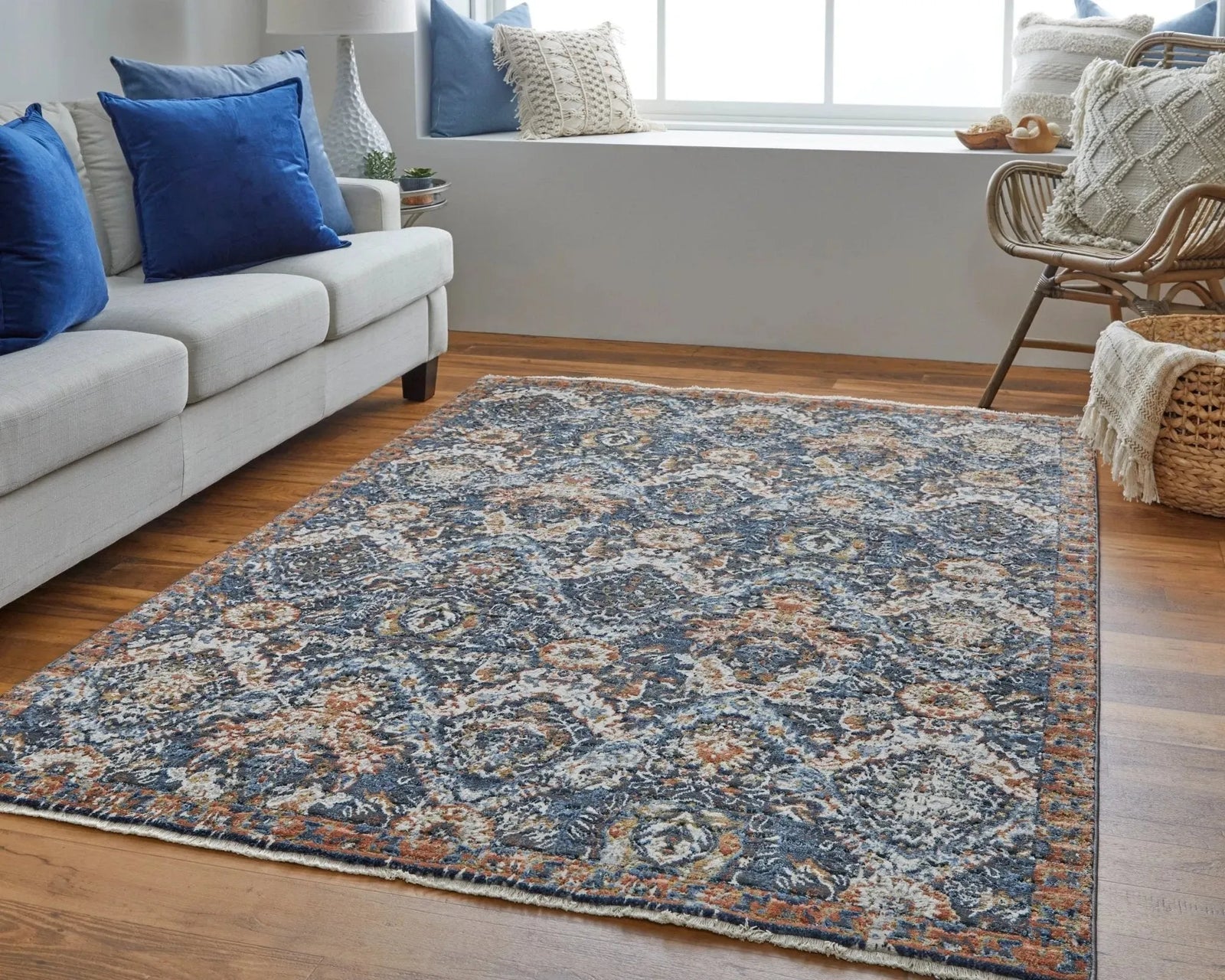 Kaia KAI39HRF Blue/Orange Rug
