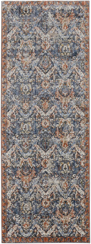 Kaia KAI39HRF Blue/Orange Rug