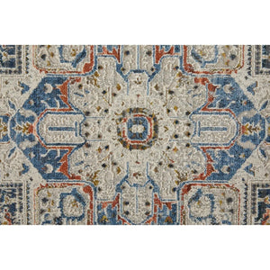 Kaia KAI39HTF Ivory/Blue Rug