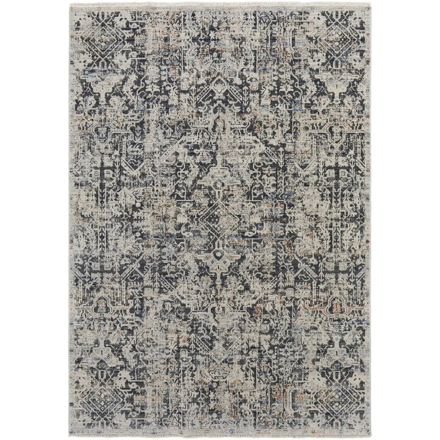 Kaia KAI39HUF Ivory/Grey Rug