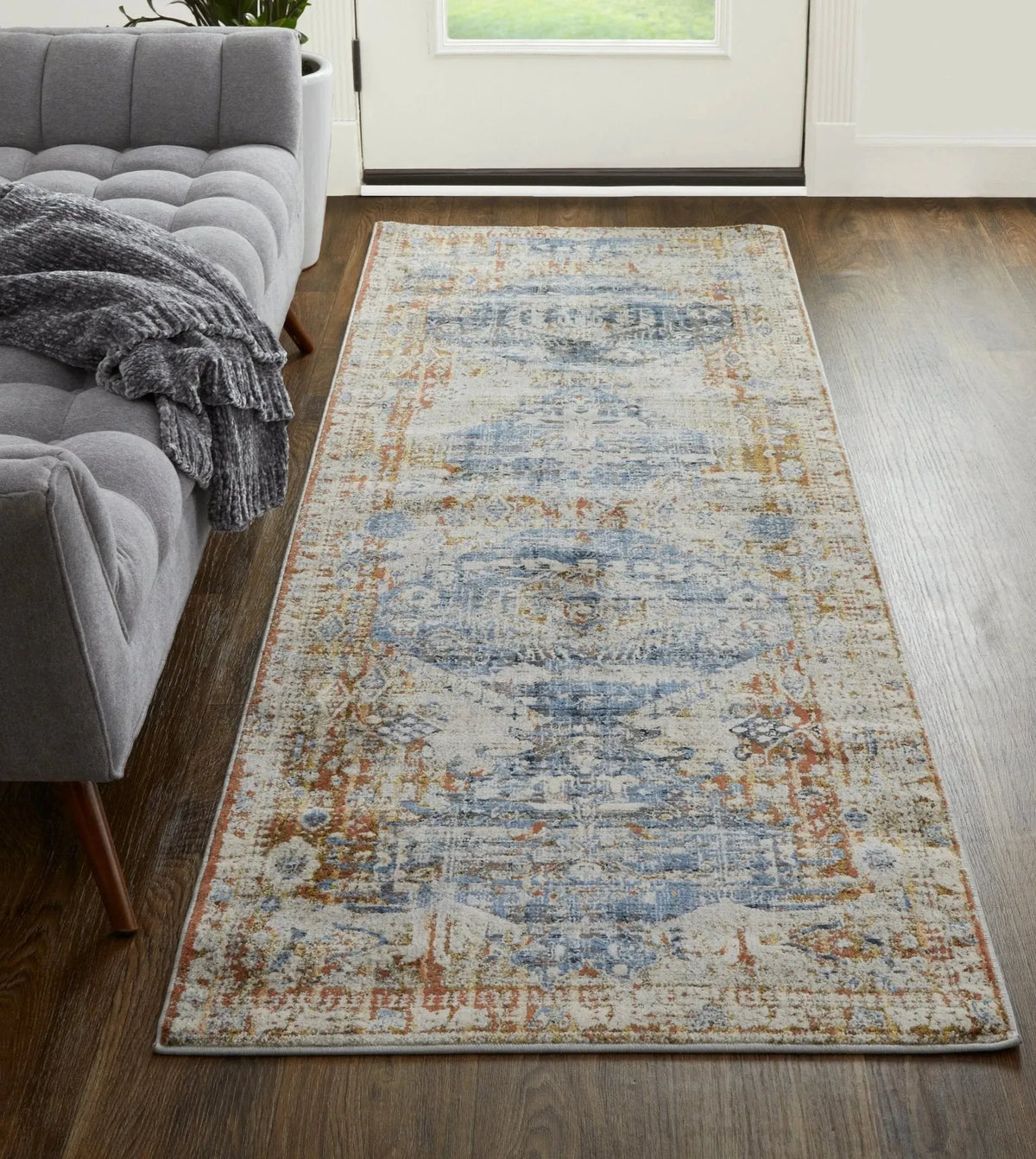 Kaia KAI39HWF Ivory/Orange Rug