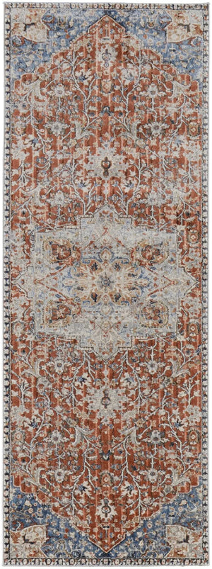 Kaia KAI39HXF Orange/Ivory Rug