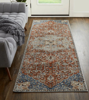 Kaia KAI39HXF Orange/Ivory Rug
