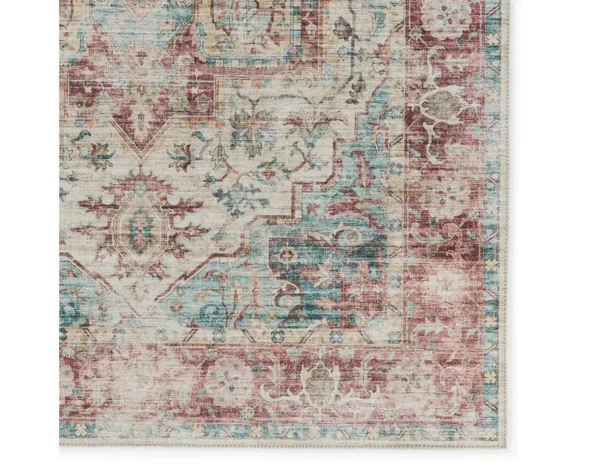 Kalesi KLS10 Red/Green Rug