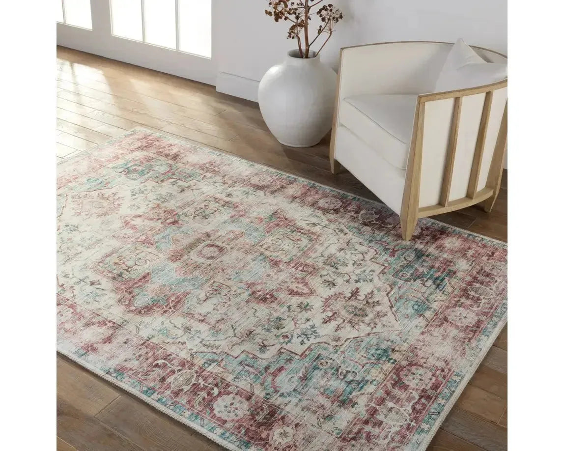 Kalesi KLS10 Red/Green Rug