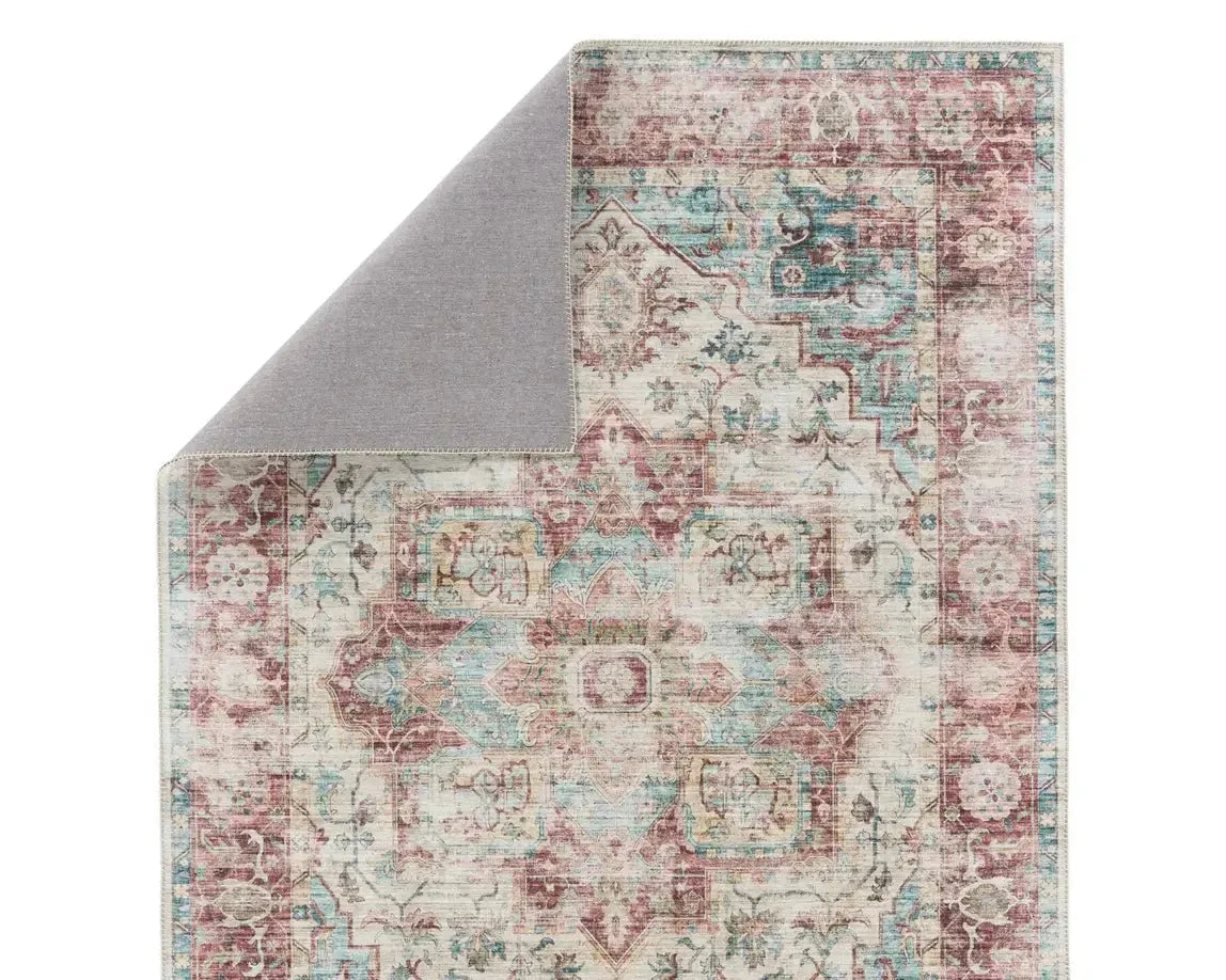 Kalesi KLS10 Red/Green Rug