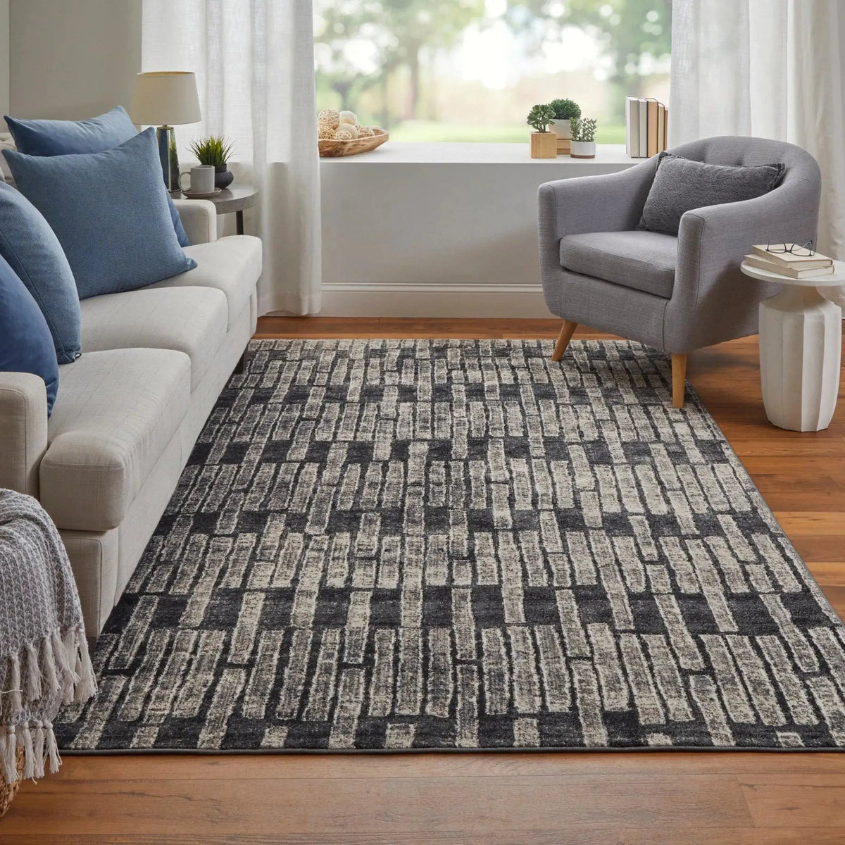 Kano 86439LKF Grey/Black Rug