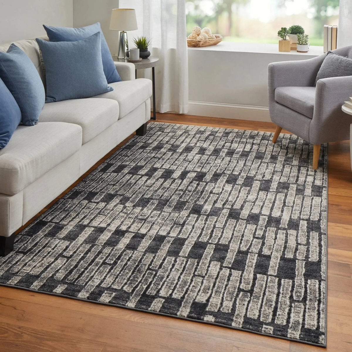 Kano 86439LKF Grey/Black Rug