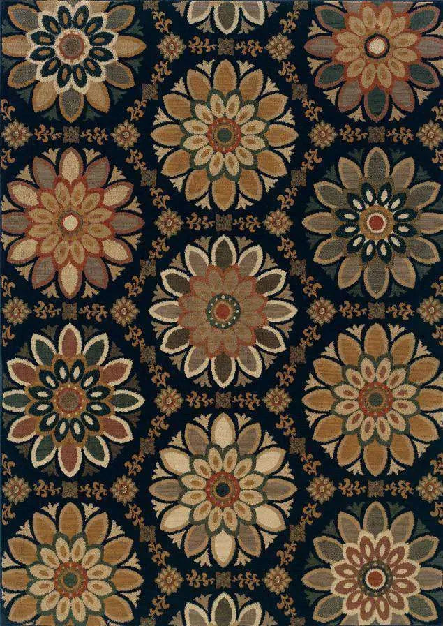 Kasbah 3763C Blue/ Gold Rug