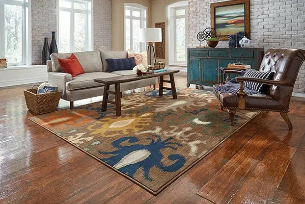 Kasbah 3830D Brown Navy Rug