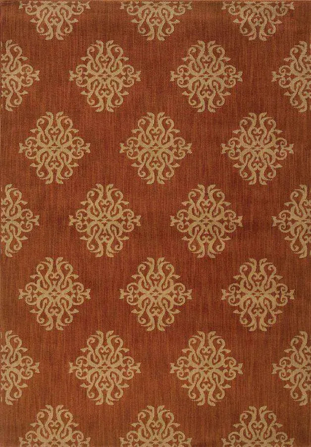 Kasbah 3835B Orange/ Beige Rug