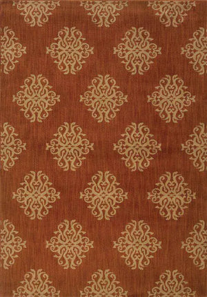 Kasbah 3835B Orange/ Beige Rug