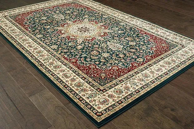 Kashan 119U Navy/ Ivory Rug